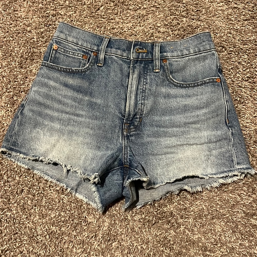 Madewell high waisted denim shorts